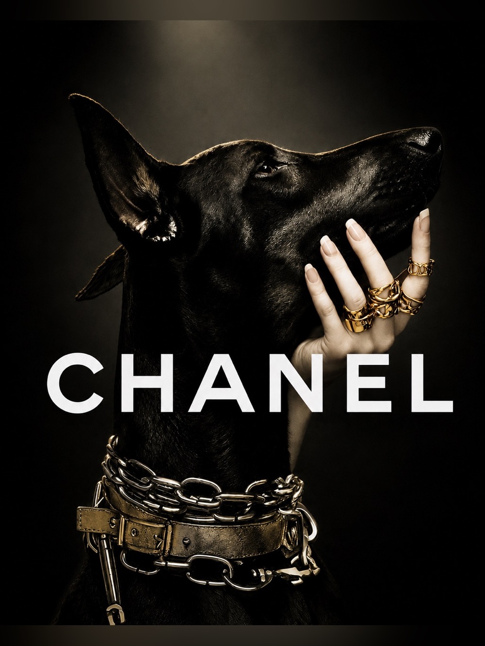 Pick 3 | Black Gold Fashion Wall Art Chanel Gucci Prada Doberman Designer Prints
